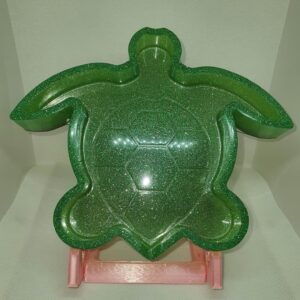 Green sparkle turtle ashtray